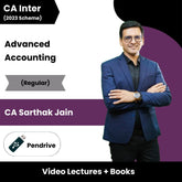 CA Inter Advanced Accounting (Regular) Video Lectures by CA Sarthak Jain (Pen Drive)